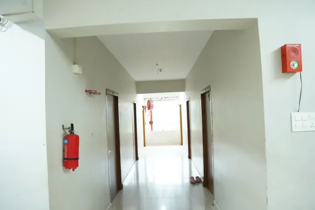Campus corridor and safety equipment