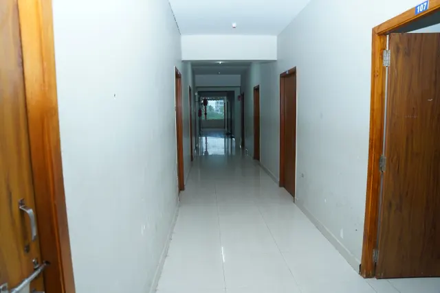 Rooms along the residential corridor